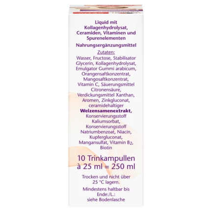 Abbildung der Produktverpackung Doppelherz aktiv Kollagen + Biotin + Ceramide Seitenansicht rechts
